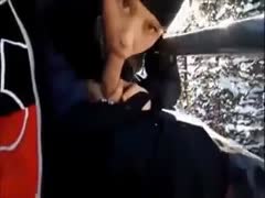 At the ski resort, my friend's sultry, athletic, blond girlfriend gives him BJ.